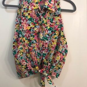 Yumi Kim silk floral sleeveless blouse
